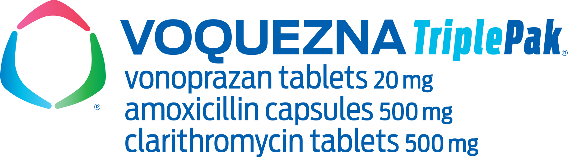 VOQUEZNA® Triple Pak® (vonoprazan, amoxicillin, clarithromycin) logo