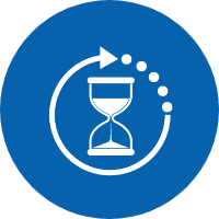 Icon of an hourglass